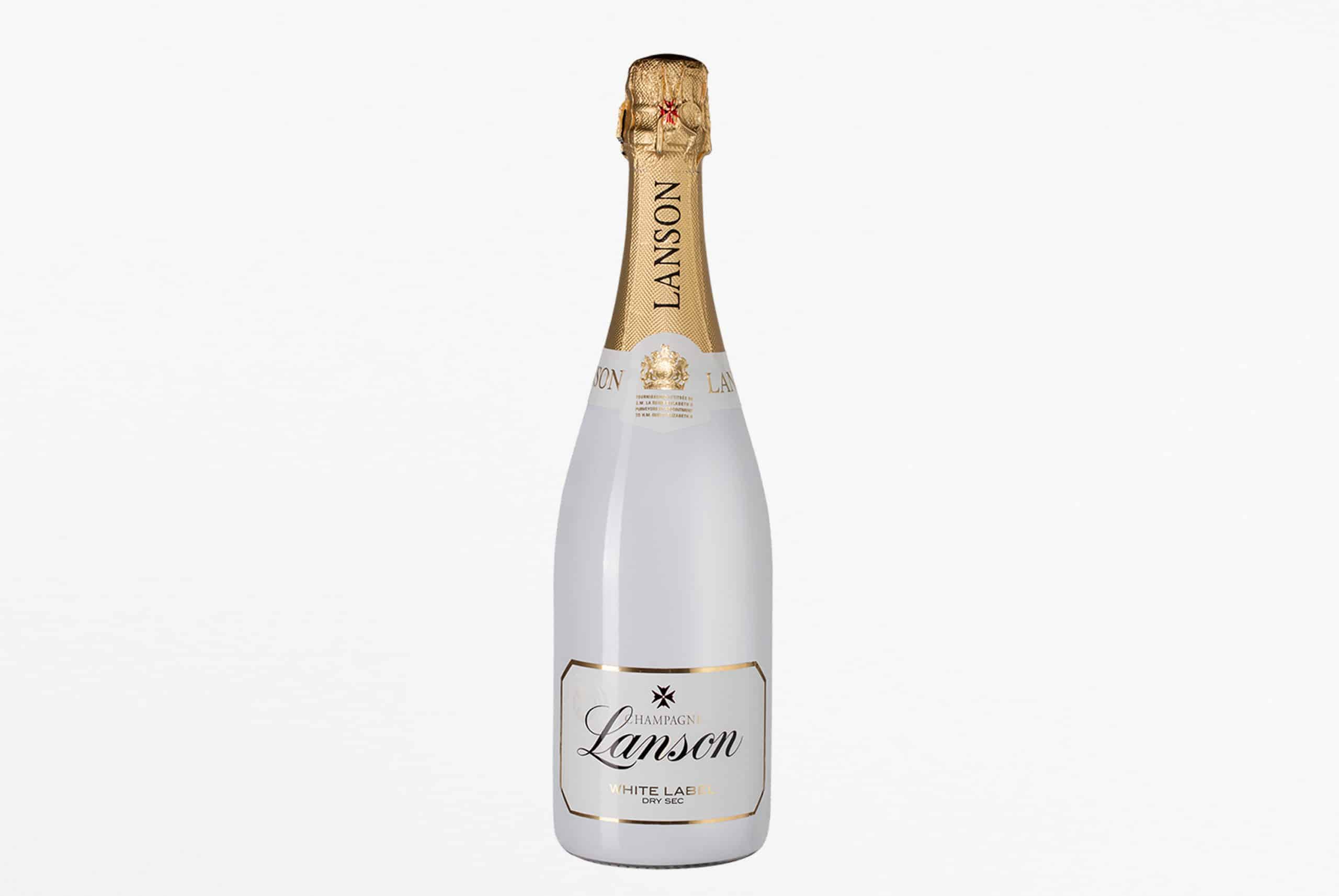 white champagne bottle